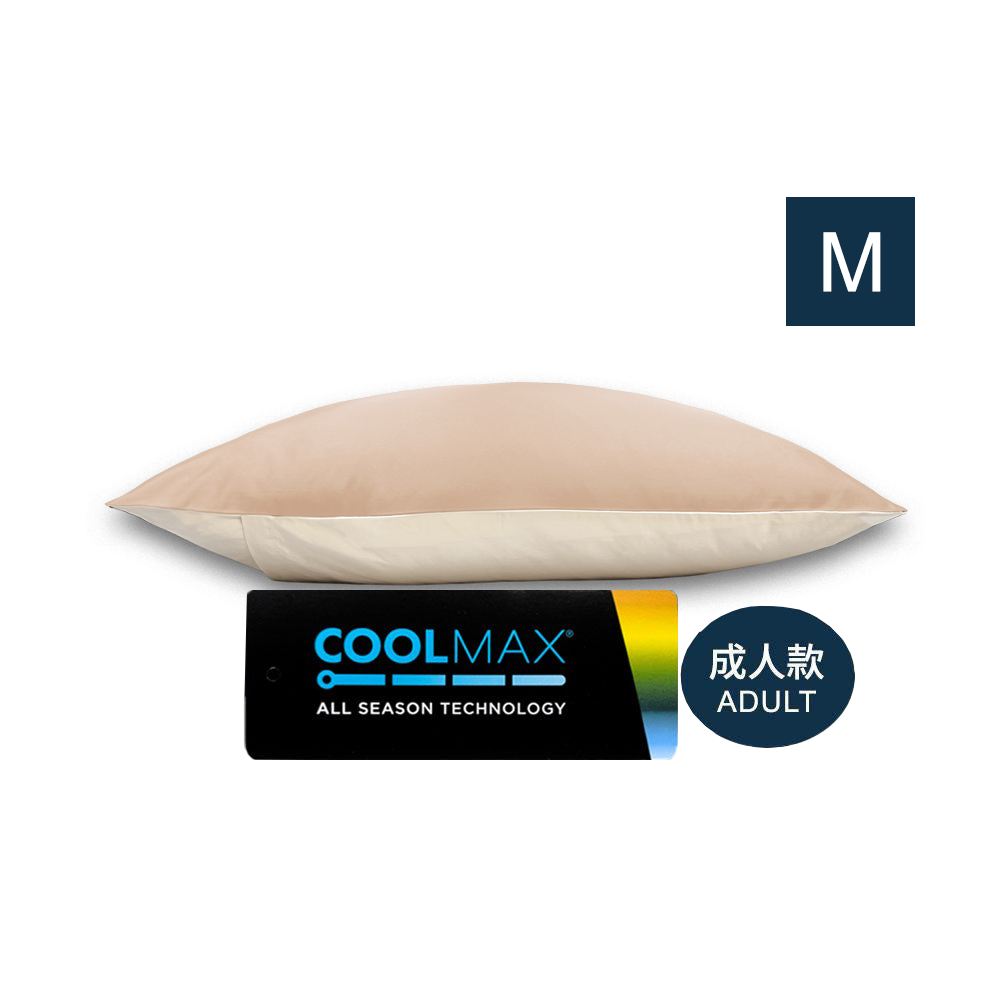 (Medium)雙色四季舒適系列 COOLMAX ALL SEASON 枕頭套 - 防菌防臭防蟎單人款 - 水晶粉紅色-PE-PC1026M-CP