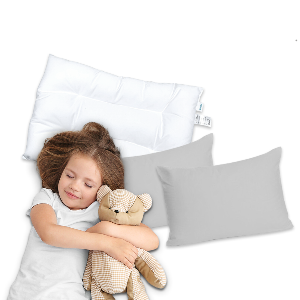 防菌抗蟎透氣兒童單人保暖枕芯連枕頭套x2 - 套裝-Patito