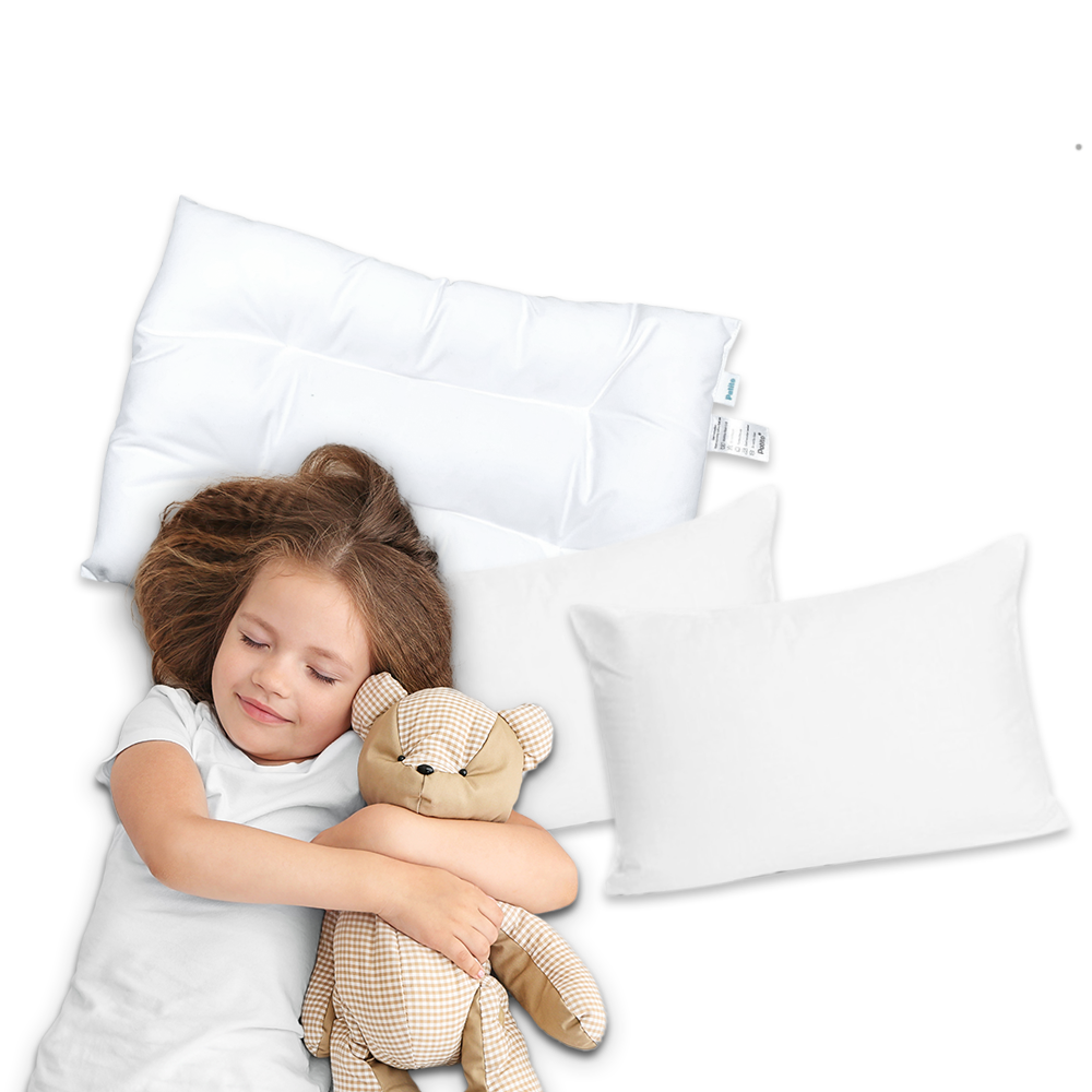 防菌抗蟎透氣兒童單人保暖枕芯連枕頭套x2 - 套裝-Patito
