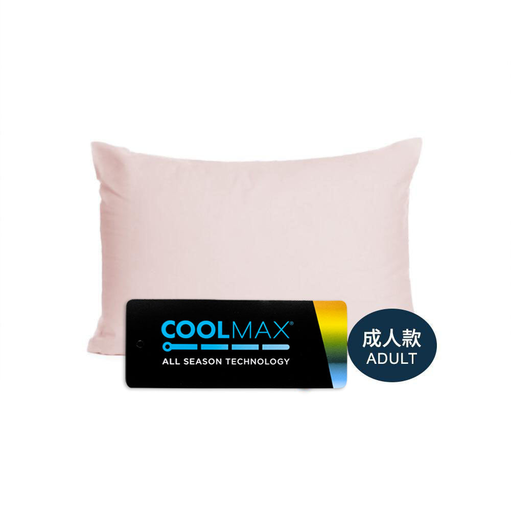 四季舒適系列 Regular 款 COOLMAX ALL SEASON 枕頭套 - 防菌防臭防蟎單人款 - 水晶粉紅色-PE-PC1024CP