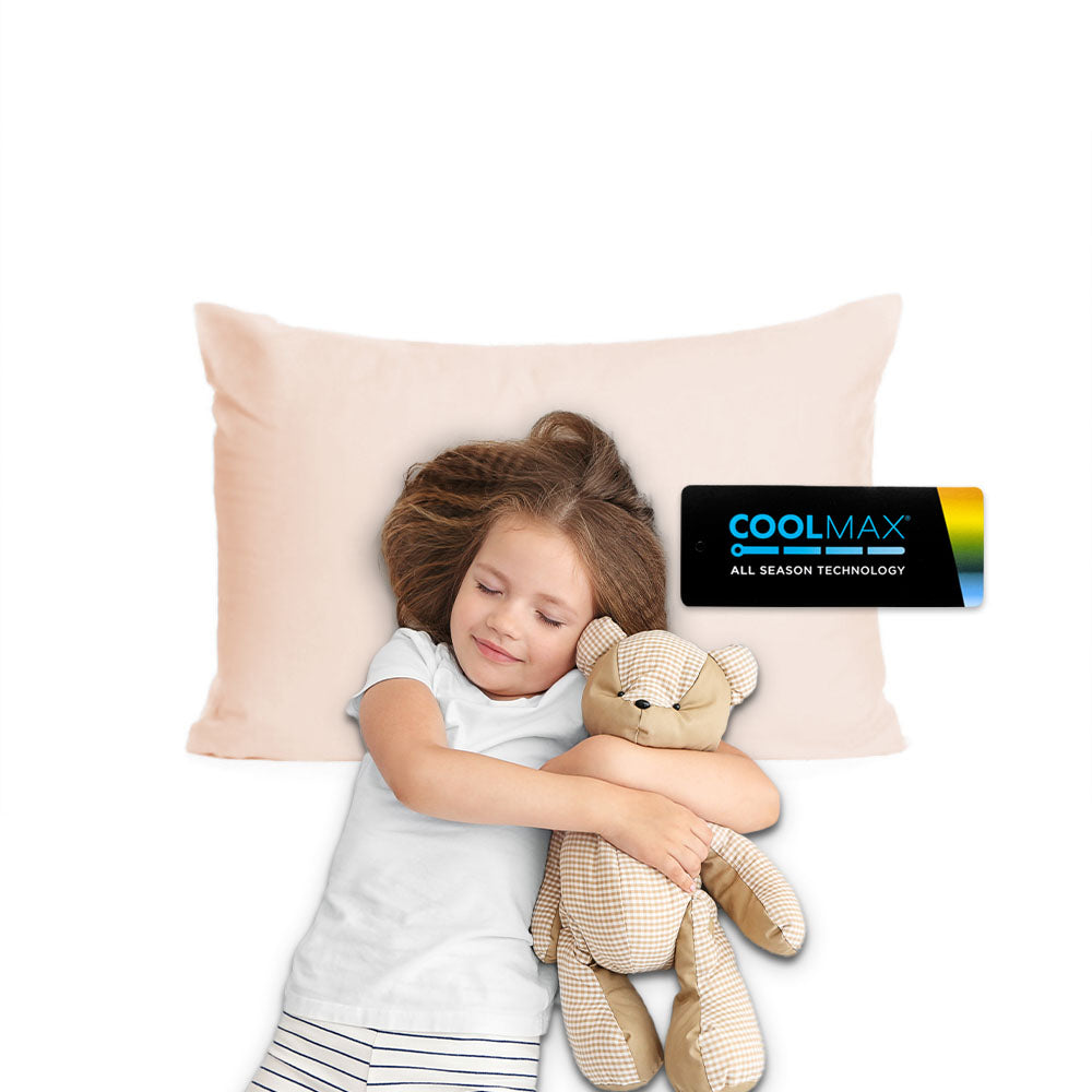 四季舒適系列 兒童款 COOLMAX ALL SEASON 枕頭套 - 防菌防臭防蟎單人 - 水晶粉紅色-PE-PC1025CP