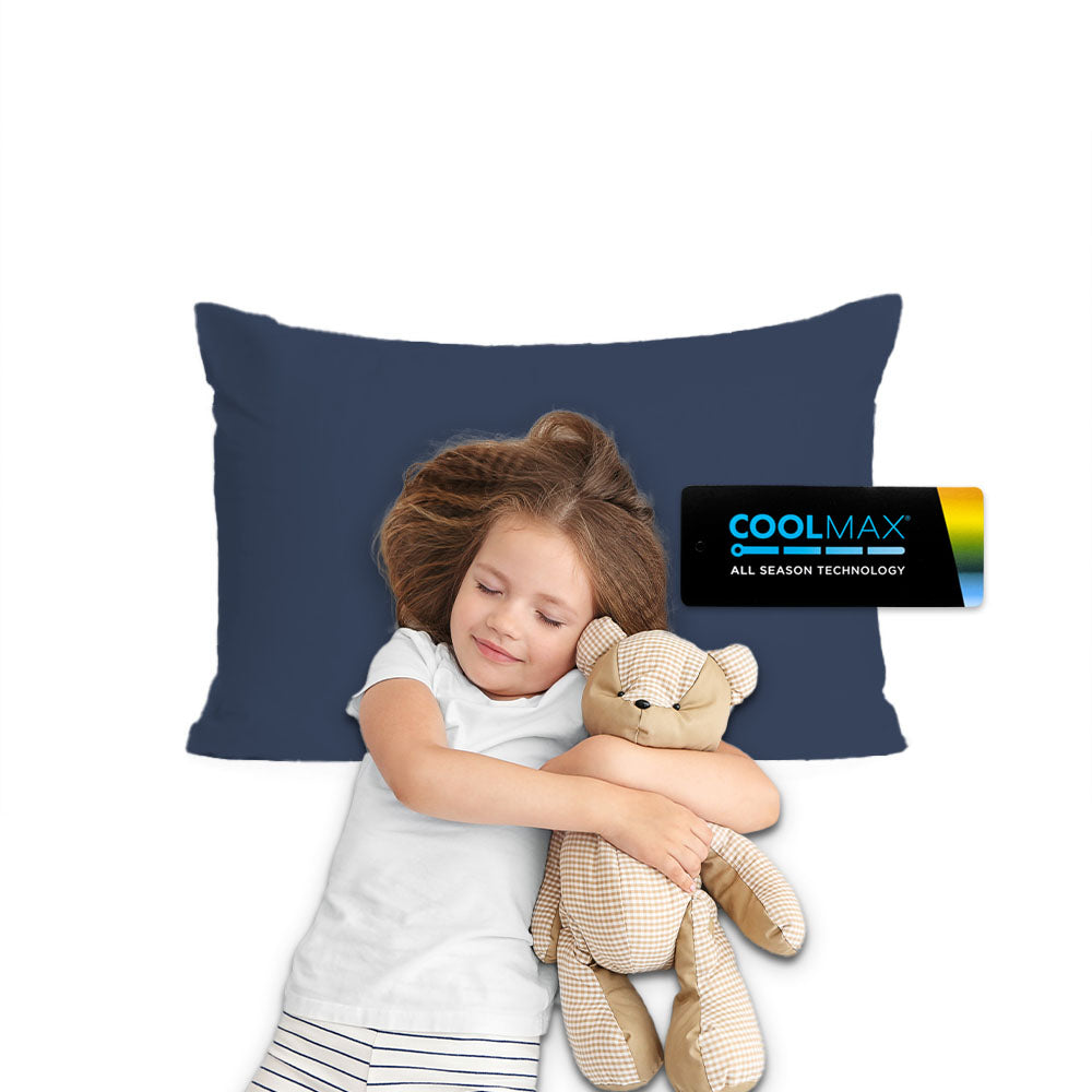 四季舒適系列 兒童款 COOLMAX ALL SEASON 枕頭套 - 防菌防臭防蟎單人 - 牛津寶藍色-PE-PC1025ON