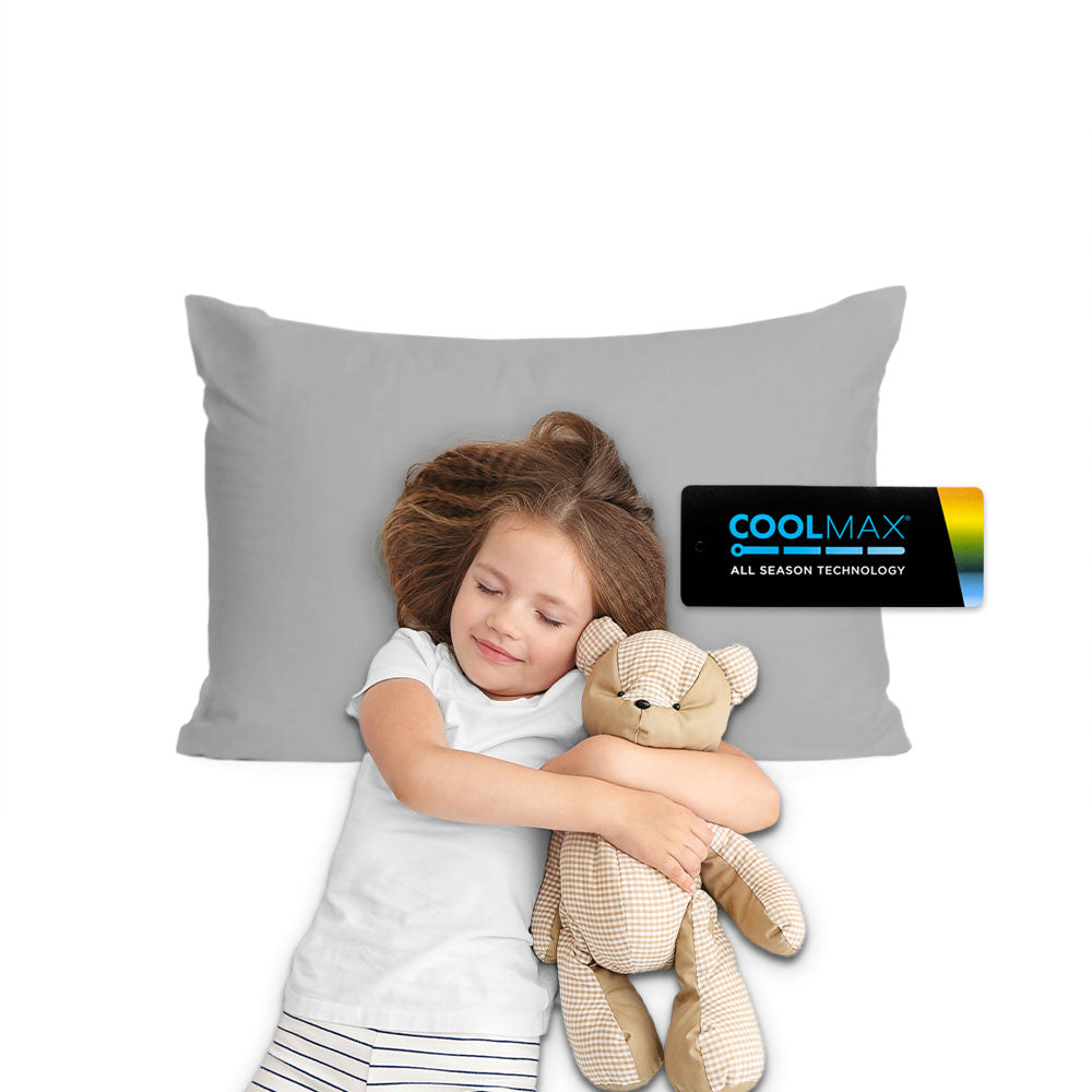 四季舒適系列 兒童款 COOLMAX ALL SEASON 枕頭套 - 防菌防臭防蟎單人 - 太空銀灰色-PE-PC1025SG
